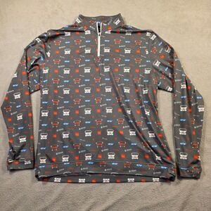 Fore Fathers 1/4 Zip Pullover Mens XXL Gray Good Isuzu Truck Graphic Performance